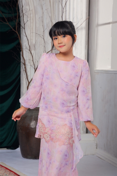 Kurung Nayla Kids - Pink